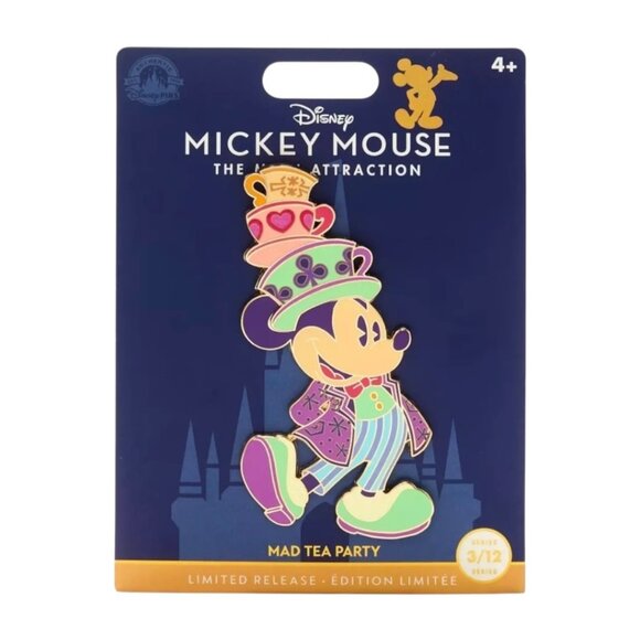 Disney Parks Mickey Mouse Main Attraction Mad Tea Party Limited Release Pin - Picture 6 of 6
